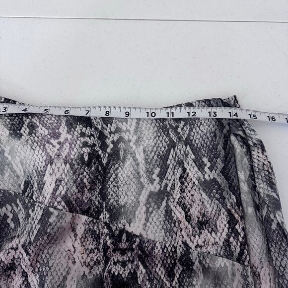 Krisa Snake Print Asymmetrical Wrap Skirt Women's Small Professional Timeless - Picture 11 of 12